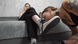 Licking Girls Feet - AVRIL - Ill humiliate you while our Mistresses are away